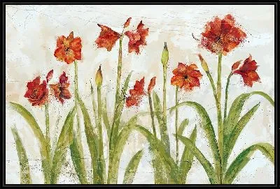 Картина Амариллисы на бежевом фоне