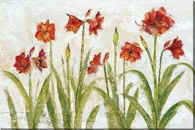 Постер Амариллисы на бежевом фоне
