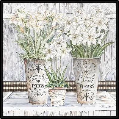 Картина Амариллисы в кашпо