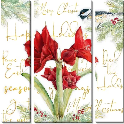 Модульная картина Амариллис и птица