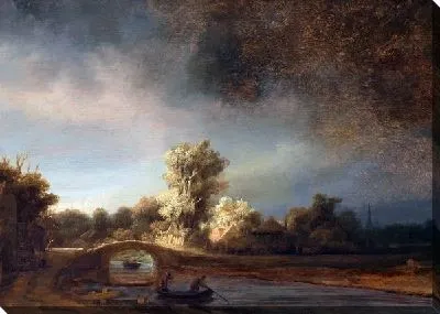 Картина маслом Пейзаж с рекой (Landscape with River) №4