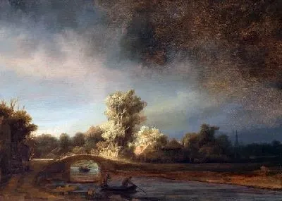 Плакат Пейзаж с рекой (Landscape with River) №4