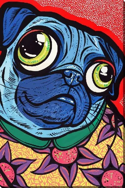 Картина маслом Поп арт мопс