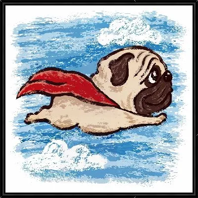 Мопс супергерой