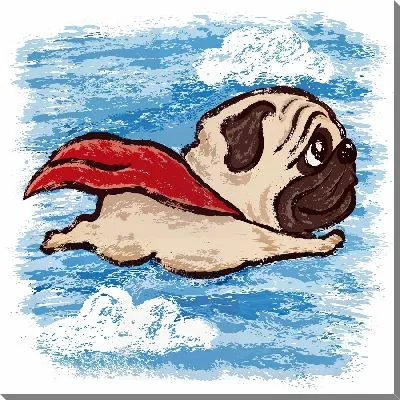 Мопс супергерой