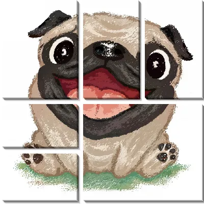 Улыбающийся мопсик