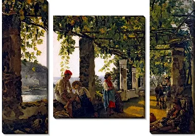 Веранда, обвитая виноградом (Lanai, entwined with vines)