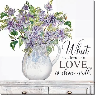 Картина маслом Сирень дома