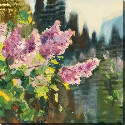 Картина маслом Весенняя сирень