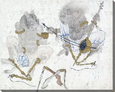 Картина маслом Два скованных демона (Two demons fettered)