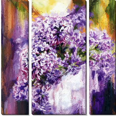 Девушка с сиренью на голове