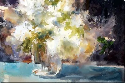 Картина маслом Абстрактный букет сирени