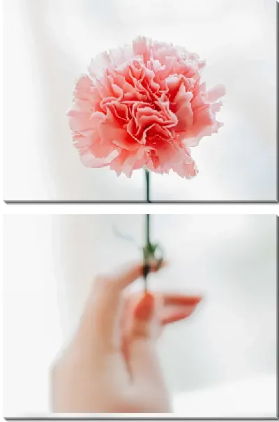 Модульная картина Гвоздика в руке