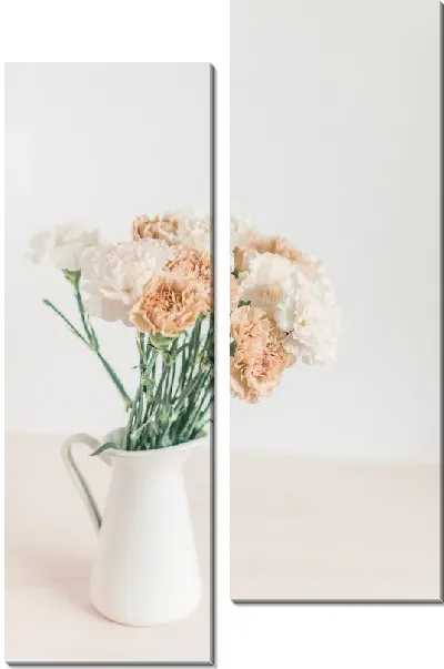 Модульная картина Гвоздики в кувшине
