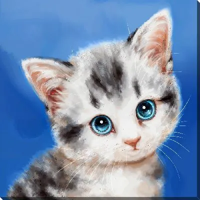 Картина маслом Милый котик