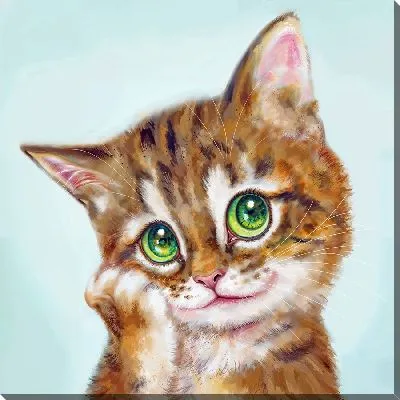 Картина маслом Застенчивый полосатик