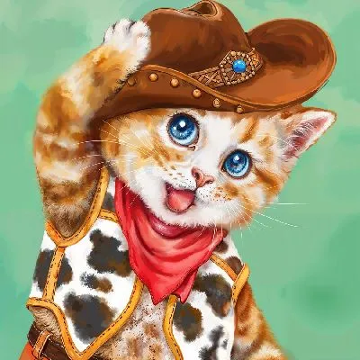 Плакат Кот в шляпе