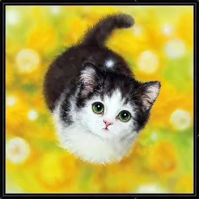 Картина Кот смотрит вверх
