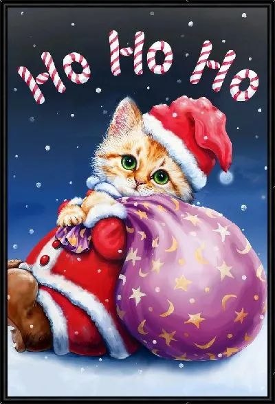 Картина Новогодний кот 