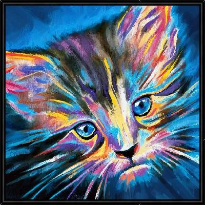 Картина Котенок в стиле мастихин
