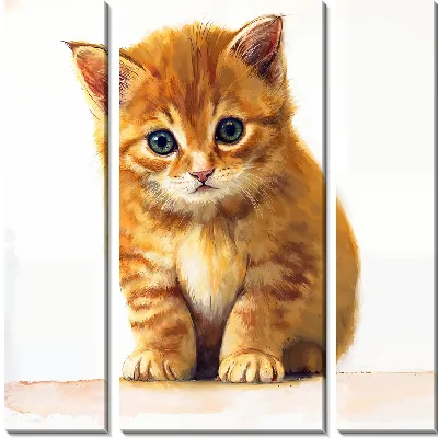 Модульная картина Рыжий котик