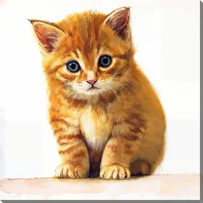 Картина маслом Рыжий котик