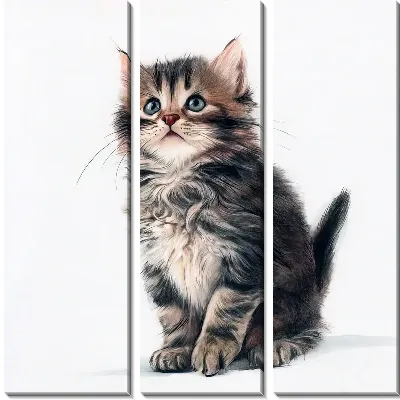 Модульная картина Игривый котик