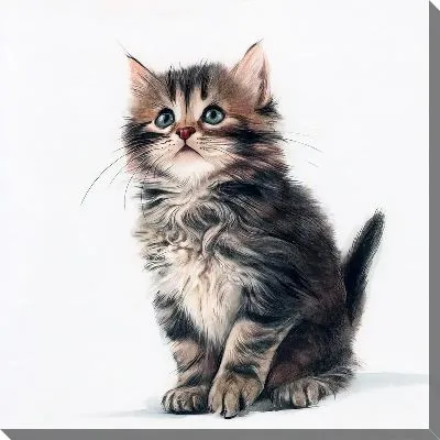 Картина маслом Игривый котик