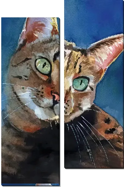 Модульная картина Бенгальская кошка