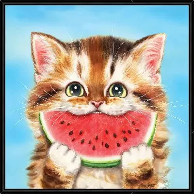 Кот и арбуз