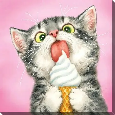 Кот и мороженое