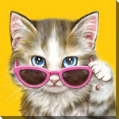 Киса в розовых очках