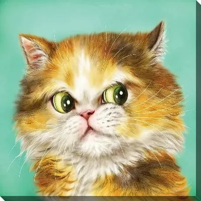 Картина маслом Подозрительный котэ