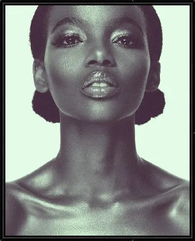 Картина Африканка в стиле сепия