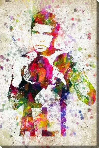 Постер Мухаммед Али в стиле гранж