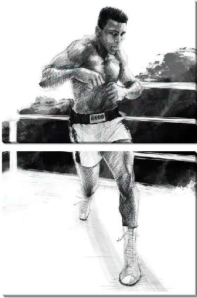 Модульная картина Мухаммед Али на ринге