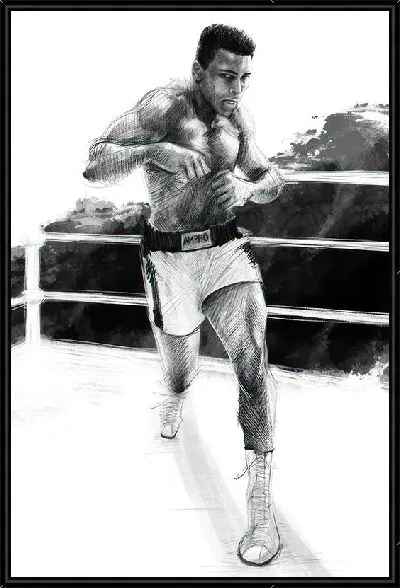 Картина Мухаммед Али на ринге