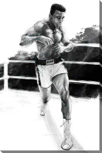 Постер Мухаммед Али на ринге