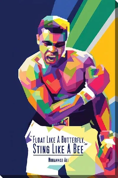 Картина маслом Поп-арт портрет Мухаммед Али №2