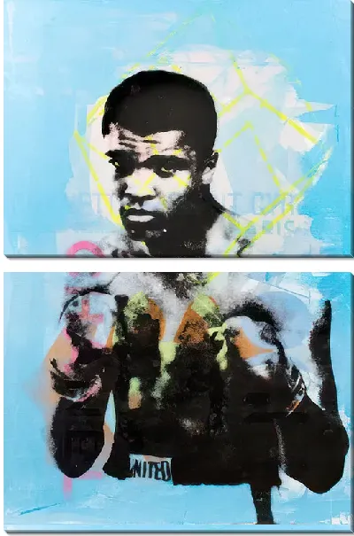 Модульная картина Граффити Мухаммед Али