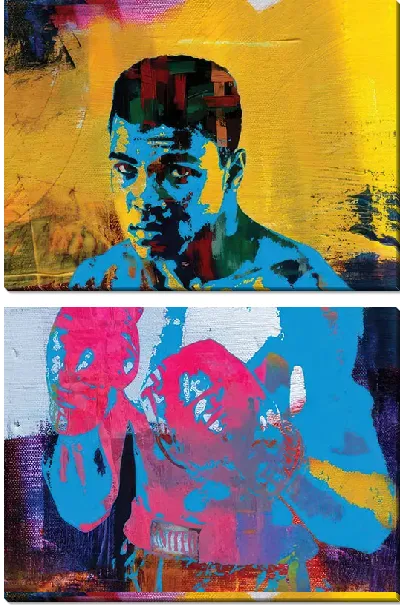 Модульная картина Граффити Мухаммед Али №2