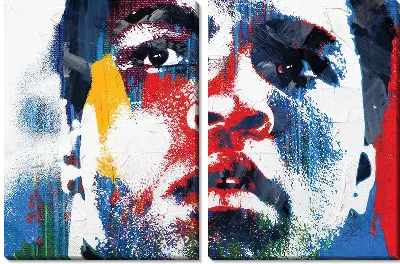 Модульная картина Граффити Мухаммед Али №3