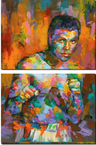 Модульная картина Арт портрет Мухаммед Али №4