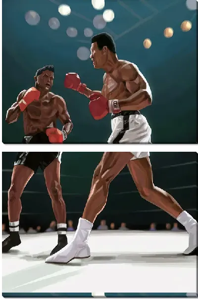 Модульная картина Бой с Мухаммедом Али