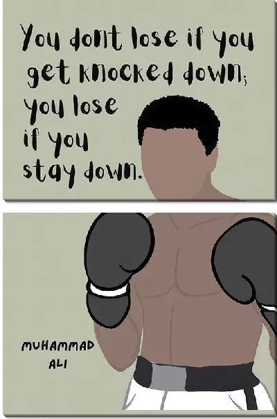 Модульная картина Мотивация от Мухаммеда Али