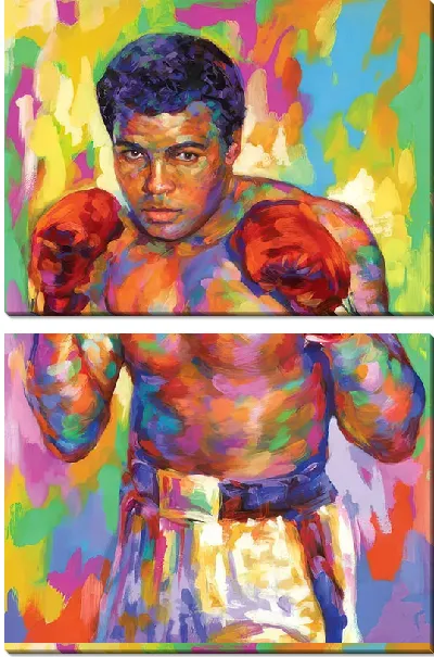 Модульная картина Арт портрет Мухаммед Али №8