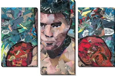 Модульная картина Граффити Мухаммед Али №8