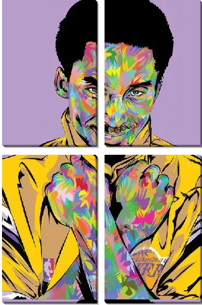 Модульная картина Арт портрет Кобе Брайант