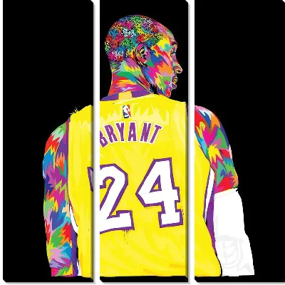 Модульная картина Поп-арт портрет Кобе Брайант