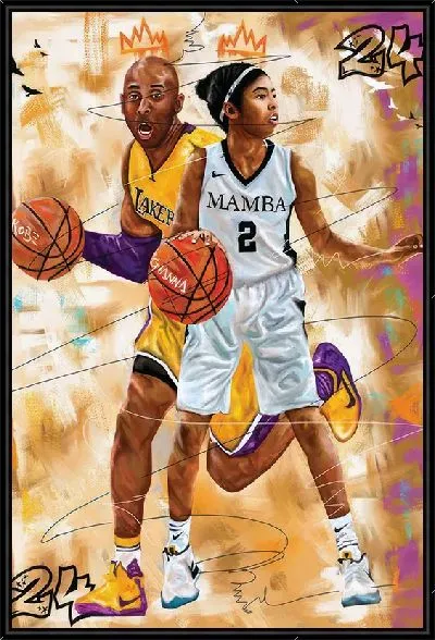 Картина Кобе Брайант - игра в басктебол
